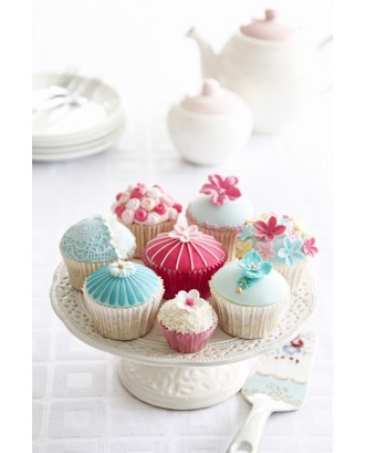Set 200 hartii de copt pentru briose, 3 cm, rosii - PATISSE